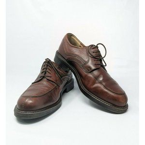 Giorgio Brutini Mens Size 9 Brown Leather Nelson Oxford Shoes. Split Toe Lace Up